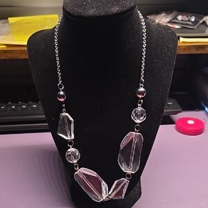 BUNDLE ANY 2, PAY ONE PRICE. Silver and Clear Crystal Necklace